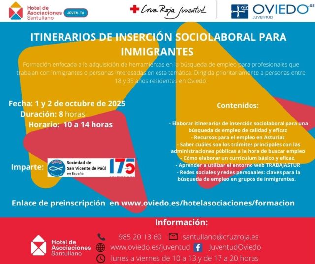 DISEÑO DE ITINERARIOS DE INSERCIÓN SOCIOLABORAL PARA INMIGRANTES (FORMACION CONTINUA SANTULLANO)