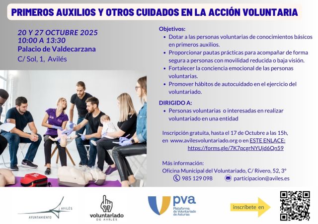TALLER PRIMEROS AUXILIOS Y OTROS CUIDADOS EN LA ACCIÓN VOLUNTARIA