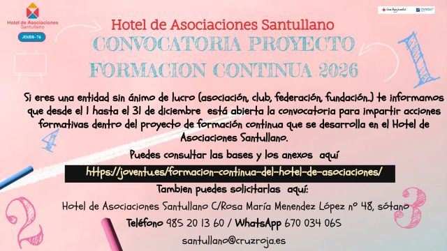 CONVOCATORIA PROYECTO FORMACIÓN CONTINUA 2026