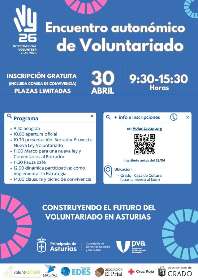 Encuentro Autonómico Anual de Voluntariado 2026. Inscripciones abiertas