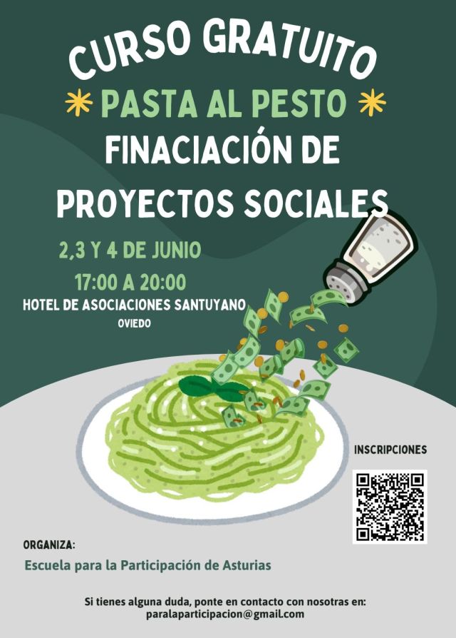 Pasta al Pesto: Curso de financiación de proyectos sociales