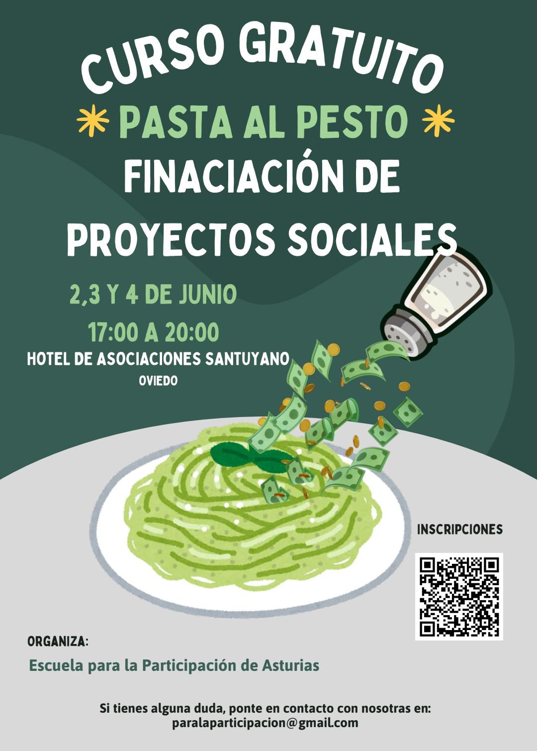 Pasta al Pesto: Curso de financiación de proyectos sociales