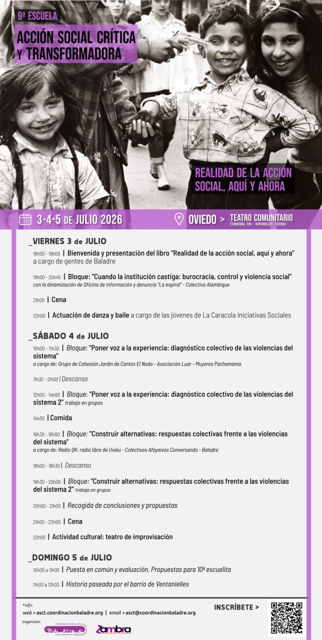 9ª Escuela de acción social crítica y transformadora - La realidad de la acción social aquí y ahora