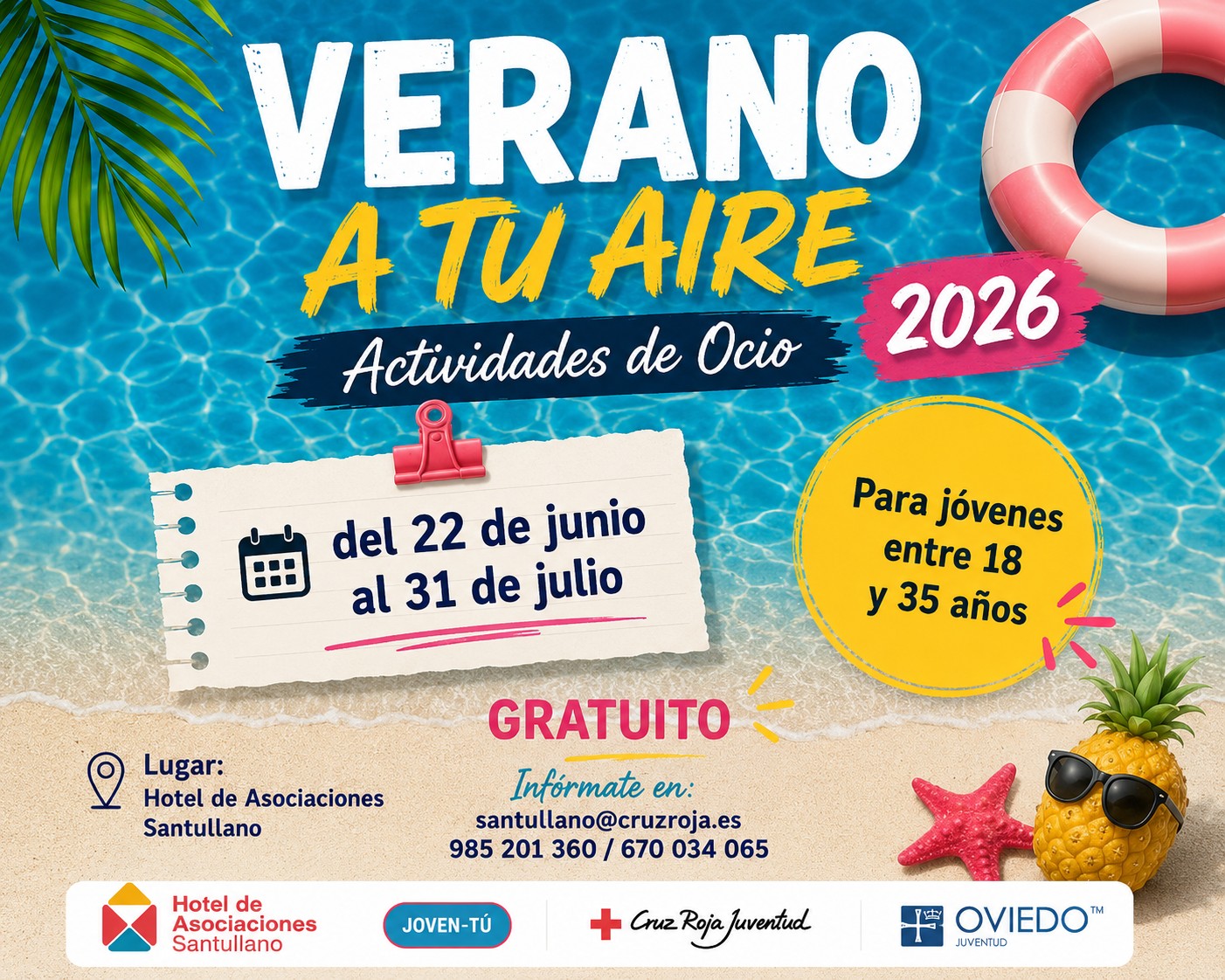 VERANO A TU AIRE 2026. ACTIVIDADE DE OCIO