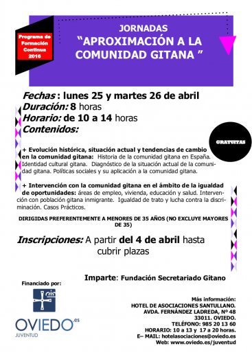 JORNADAS:“APROXIMACIÓN A LA COMUNIDAD GITANA”