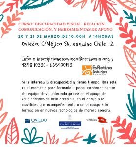 Curso: Discapacidad visual, relación, comunicación y herramientas de apoyo.