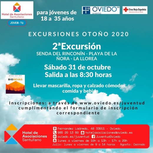 PROGRAMA DE EXCURSIONES DE OTOÑO. SEGUNDA EXCURSION