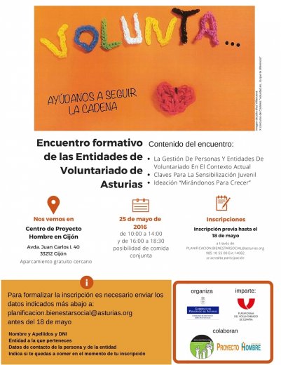 ENCUENTRO FORMATIVO DE LAS ENTIDADES DE VOLUNTARIADO DE ASTUR