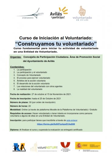 Curso de Iniciación al Voluntariado: Construyamos tu voluntariado