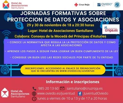 JORNADAS FORMATIVAS SOBRE PROTECCIÓN DE DATOS Y ASOCIACIONES