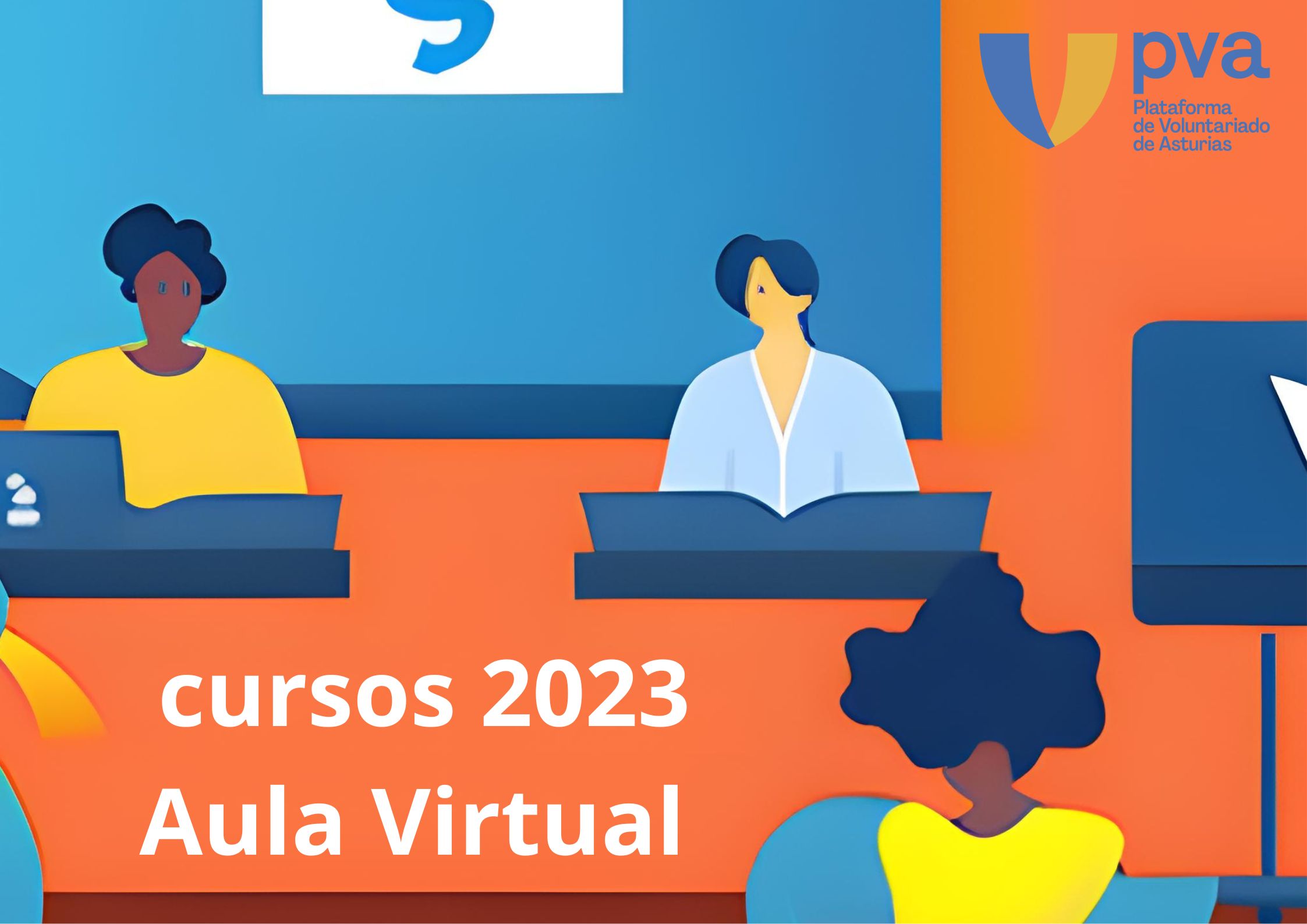 Cursos en el Aula Virtual de la Plataforma de Voluntariado de Asturias