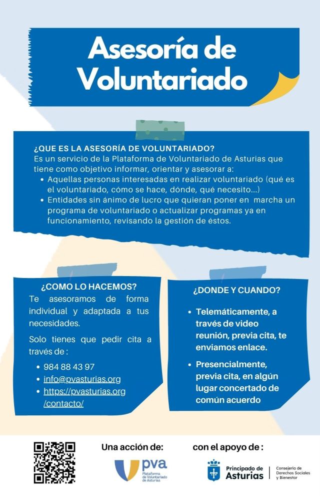 Asesoría de Voluntariado de la Plataforma de Voluntariado de Asturias
