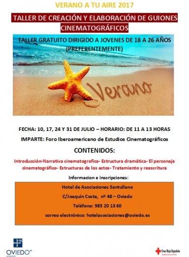 TALLER DE CREACIÓN Y ELABORACIÓN DE GUIONES CINEMATOGRÁFICOS